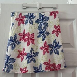 La Hearts Floral Mini Skirt - Blue, Pink, and White